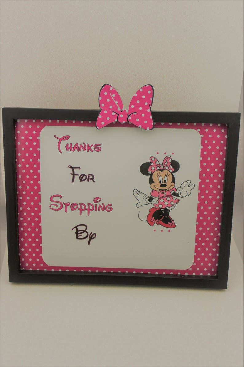 Minnie Mouse Inspired Sign Thanks for Stopping By Hot Etsy