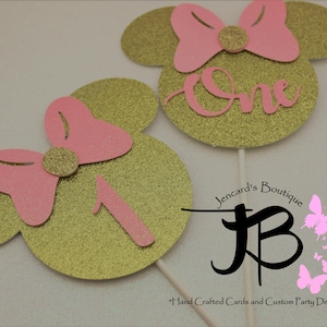 Minnie Mouse Cake Toppers, Minnie Cake Toppers, Minnie Cake, Minnie Mouse Party, Gold Minnie Mouse Cake Topper, Minnie Gold Cake Topper