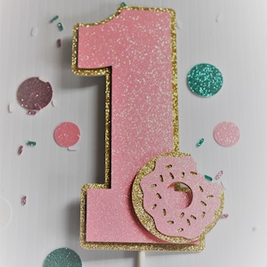 One Donut Cake Topper, Donut Cake Topper, Smash Donut Cake Topper, 1st Birthday Donut, First Birthday Donut Cake Topper Girl or Boy Donut