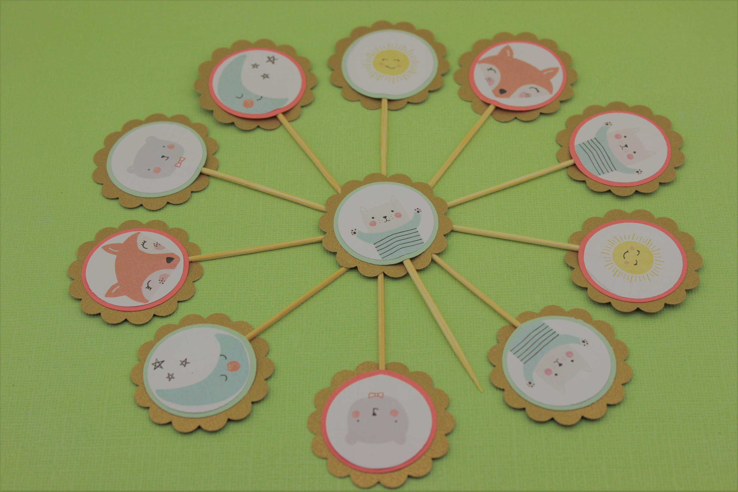 Baby Shower Cupcake Toppers Baby Boy or Girl Cupcake Toppers Etsy