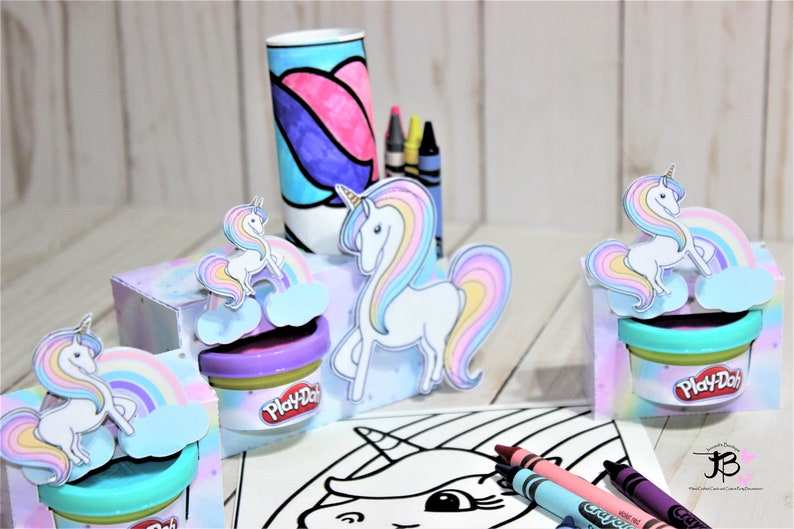 Enhörningar målargåva, Enhörningar målargåva, Enhörningar aktivitetslåda, Enhörningar målar- och Play-Doh-låda, Enhörningar målargåva bild 6