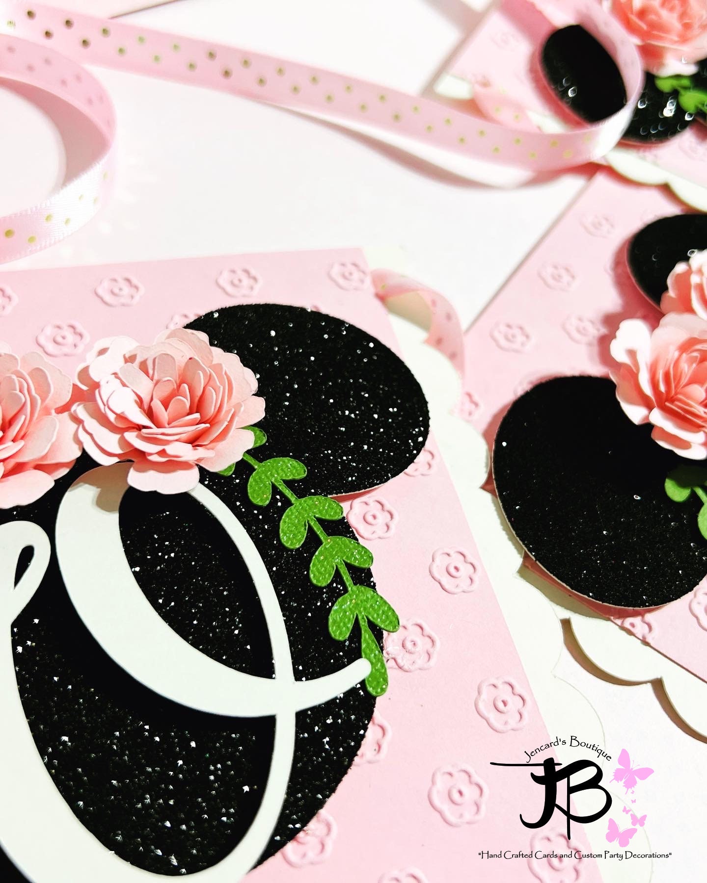 Happy Birthday Banner Mit Minnie Maus – Rosa, Blau, Glitzernd Für Die Perfekte Kinderparty