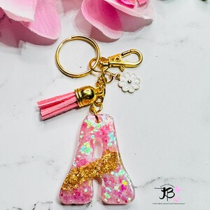 Custom Keychain, Personalized Keychain, Resin Keychain, Alphabet Letters Keychain, Initial Keychain, Glitter Keychains, Letters Keychains