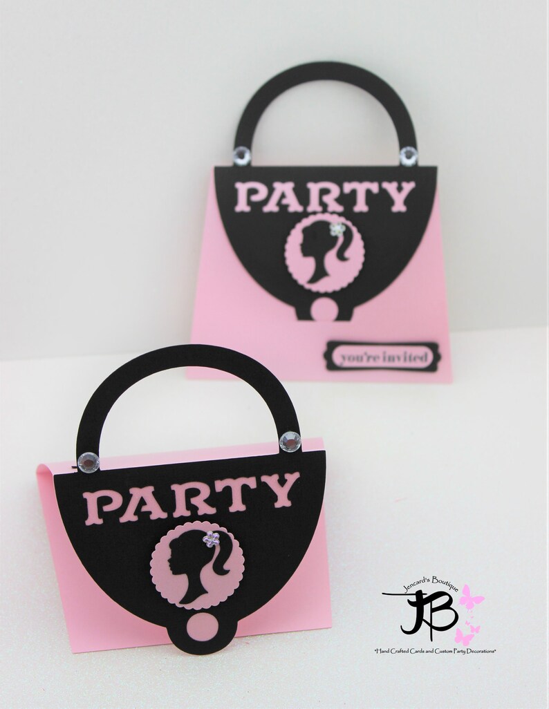 Barbie Birthday Invitations Spa Party Invitations Barbie Etsy