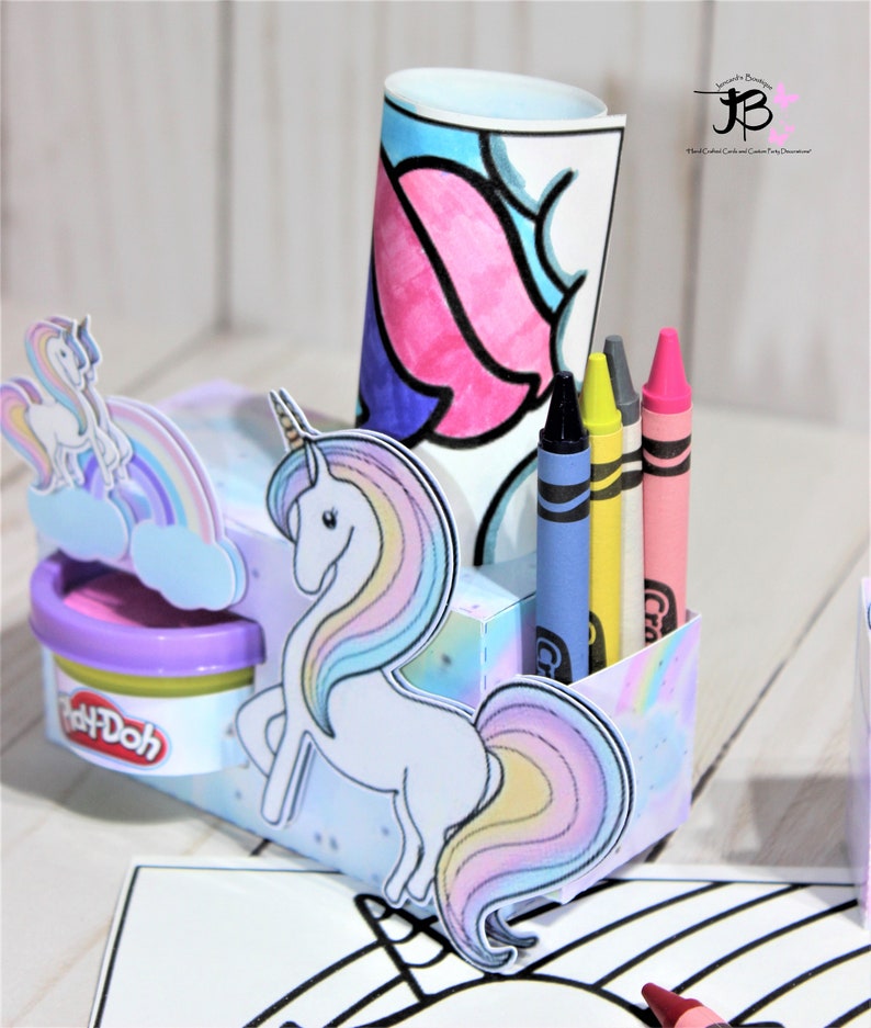 Enhörningar målargåva, Enhörningar målargåva, Enhörningar aktivitetslåda, Enhörningar målar- och Play-Doh-låda, Enhörningar målargåva bild 4