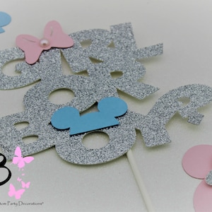 Baby Reveal Cake Topper, Minnie and Mickey Baby Reveal, Boy or Girl Cake Topper, Baby Mickey and Minnie Cake Topper, Gender Reveal Party