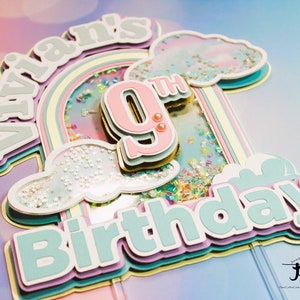 Cloud 9 Cake Topper, On Cloud Cake Topper, Cloud Cake Topper, Custom Clouds Cake Topper, Cloud Topper, Clouds Cake Topper, Personalized