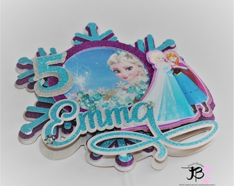Frozen Cake Topper, Frozen Shaker Cake Topper, Frozen Birthday Cake Party, Frozen Theme Cake Topper, Frozen Custom Cake Topper