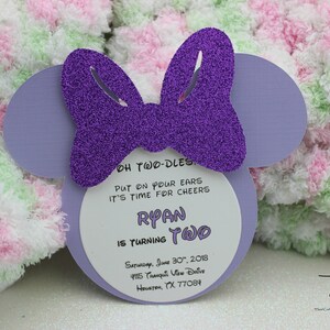 Minnie Mouse Invitations, Handmade Minnie Mouse Invitations, Minnie ...