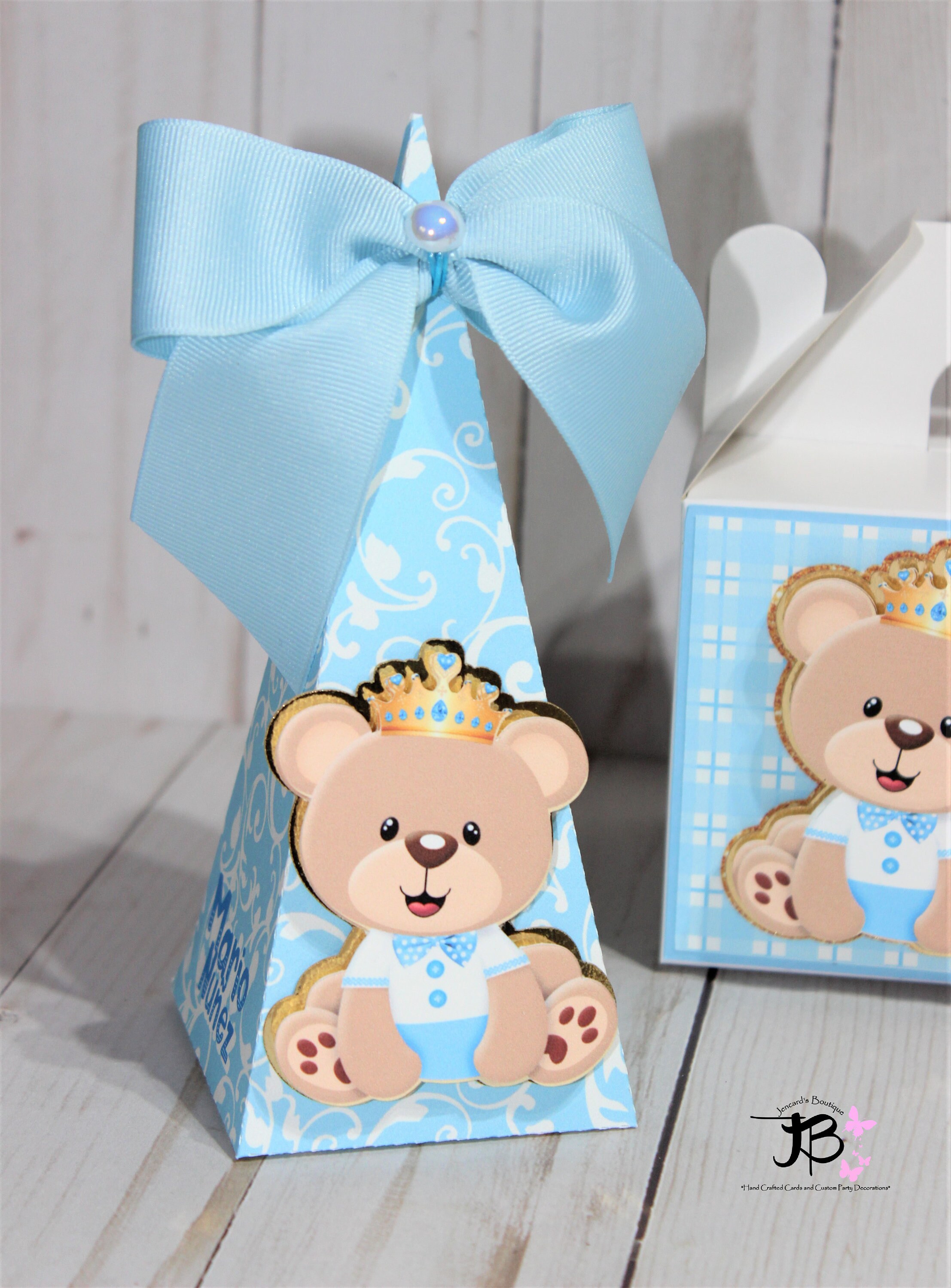Teddy Bear Party Favor Boxes: First Birthday, Baby Shower - Etsy
