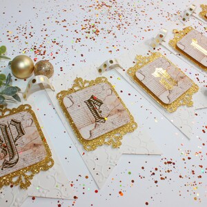 Christmas Banner, Vintage Christmas Banner, Christmas Garland, Farmhouse Christmas Decor, Peace Christmas Banner, Vintage Christmas Decor