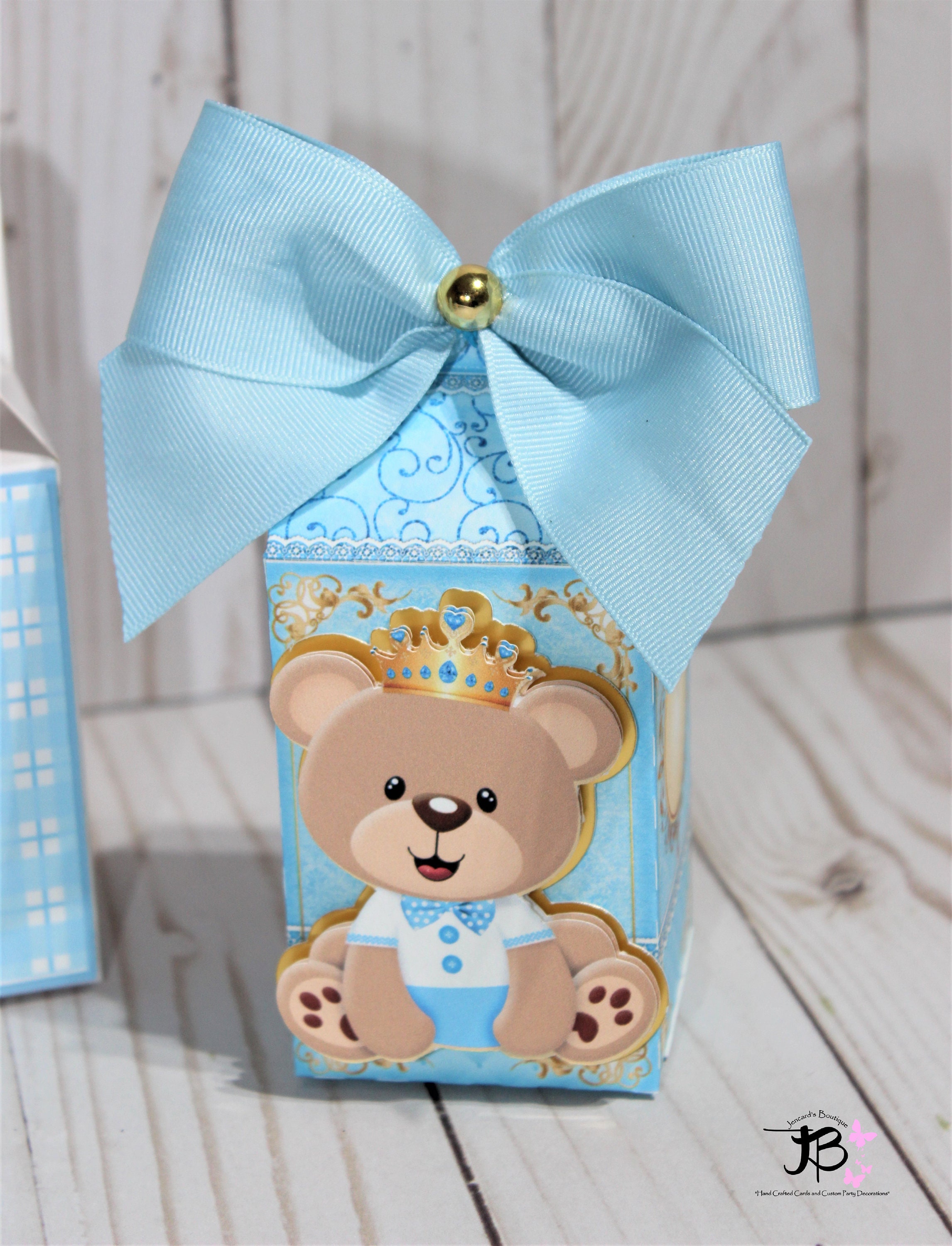 Teddy Bear Party Favor Boxes: First Birthday, Baby Shower - Etsy