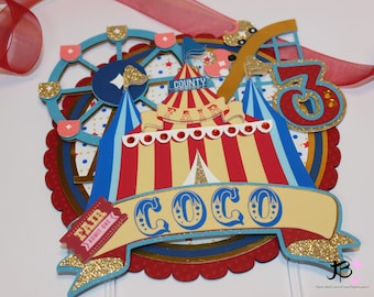 Karneval Cake Topper, Zirkus Cake Topper, Zirkus Cake Topper, Zirkus Party Dekor, Zirkus Geburtstag, Karneval Geburtstag