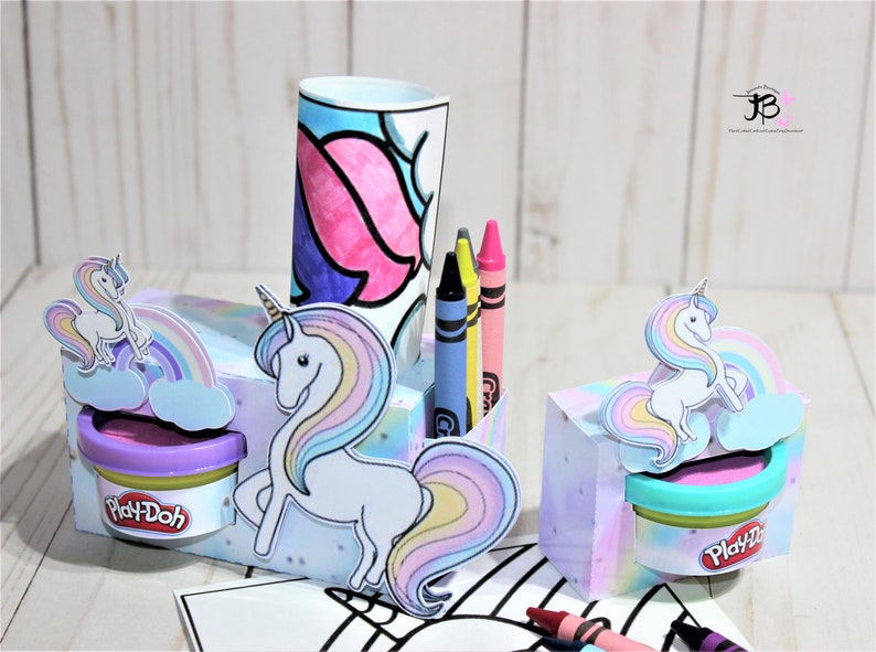 Enhörningar målargåva, Enhörningar målargåva, Enhörningar aktivitetslåda, Enhörningar målar- och Play-Doh-låda, Enhörningar målargåva bild 8
