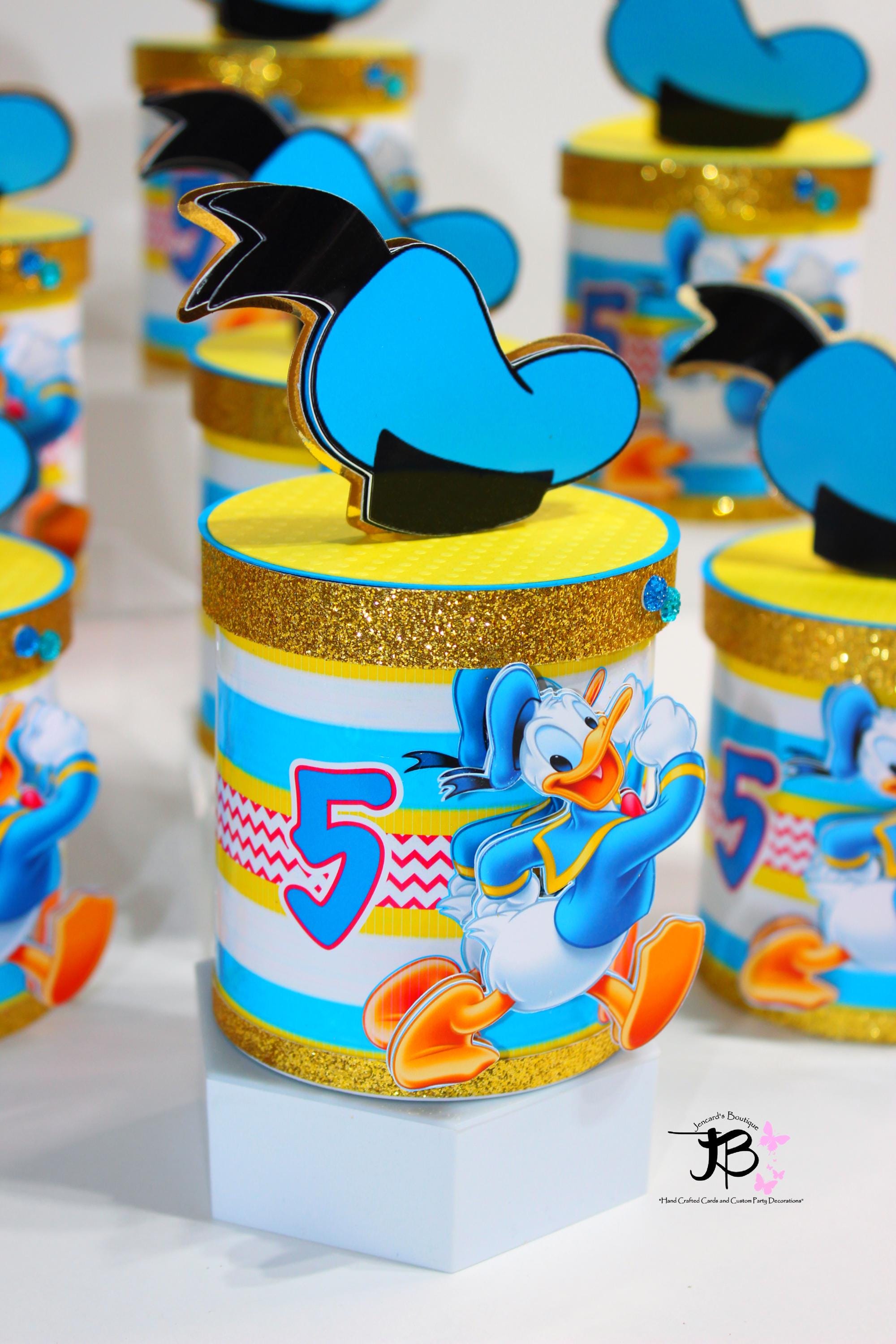 Donald Duck Potato Cans, Donald Duck Favor Box, Minnie Mouse Potato ...