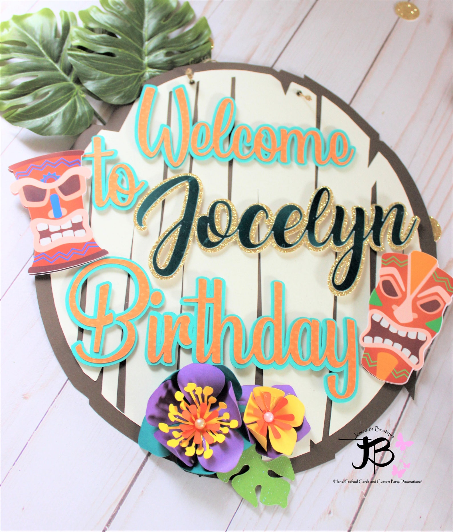 Luau Door Sign Luau Party Decor Tropical Door Sign Hawaiian Etsy