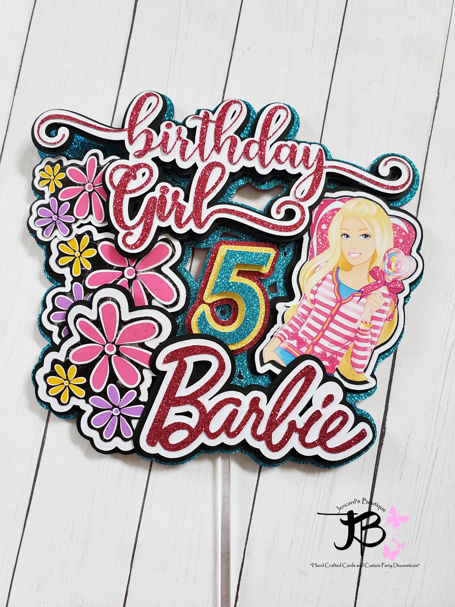 Barbie Cake Topper Barbie Birthday Girl Cake Topper Barbie Etsy