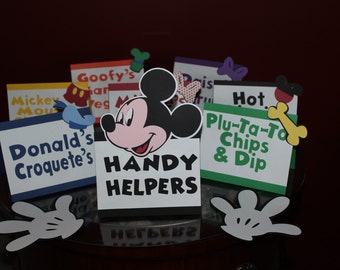 Voedseletiketten Mickey Mouse Clubhouse: aangepast feestdecor