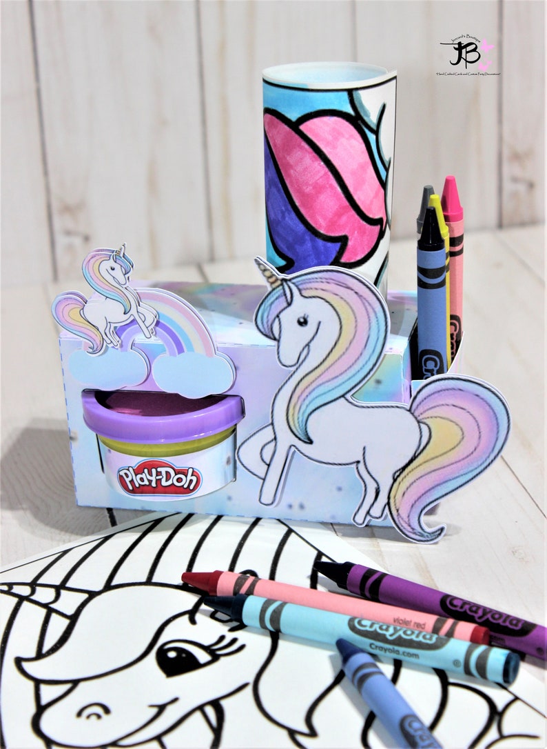 Enhörningar målargåva, Enhörningar målargåva, Enhörningar aktivitetslåda, Enhörningar målar- och Play-Doh-låda, Enhörningar målargåva bild 9