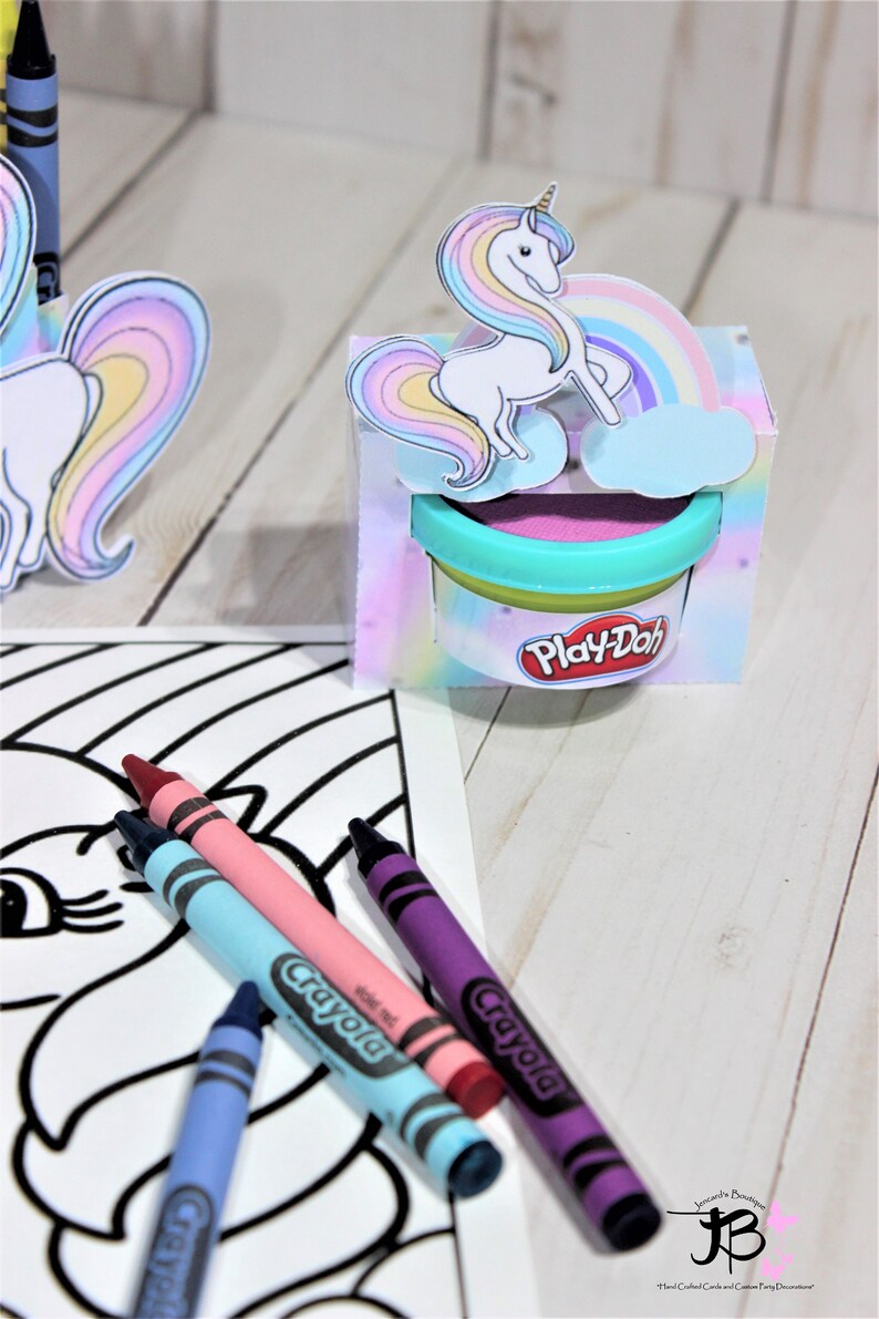Enhörningar målargåva, Enhörningar målargåva, Enhörningar aktivitetslåda, Enhörningar målar- och Play-Doh-låda, Enhörningar målargåva bild 3
