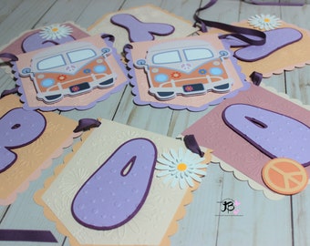Two Groovy Banner, Groovy Banner, One Groovy Banner, Hippie Banner, Retro Banner, Two Groovy Banner, Groovy Birthday banner, Groovy Party