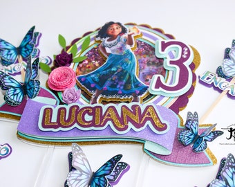 Topper de bolo Encanto, Topper de bolo de aniversário Encanto, Topper Encanto, Decoração de festa Encanto, Topper Mirabel Encanto, Isabella EncantoTopper