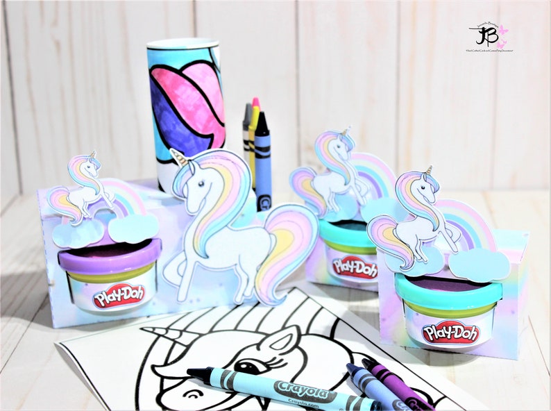 Enhörningar målargåva, Enhörningar målargåva, Enhörningar aktivitetslåda, Enhörningar målar- och Play-Doh-låda, Enhörningar målargåva bild 10