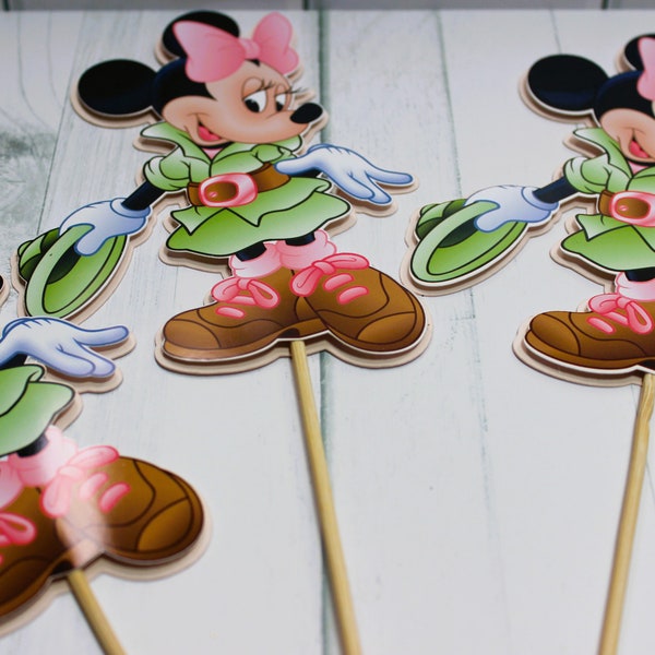 Minnie Mouse Safari Props, Minnie Mouse Safari Centerpiece, Minnie Mouse Safari Decoration, Mickey Mouse Safari Decoration, Mickey Safari
