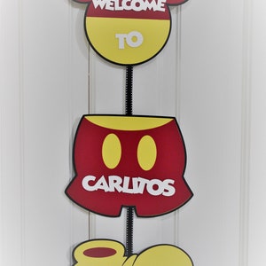 Mickey Mouse Door Sign, Mickey Mouse Birthday Door Sign, Mickey Mouse Birthday Decoration, Mickey Mouse Door Party Sign, Mickey Mouse Party