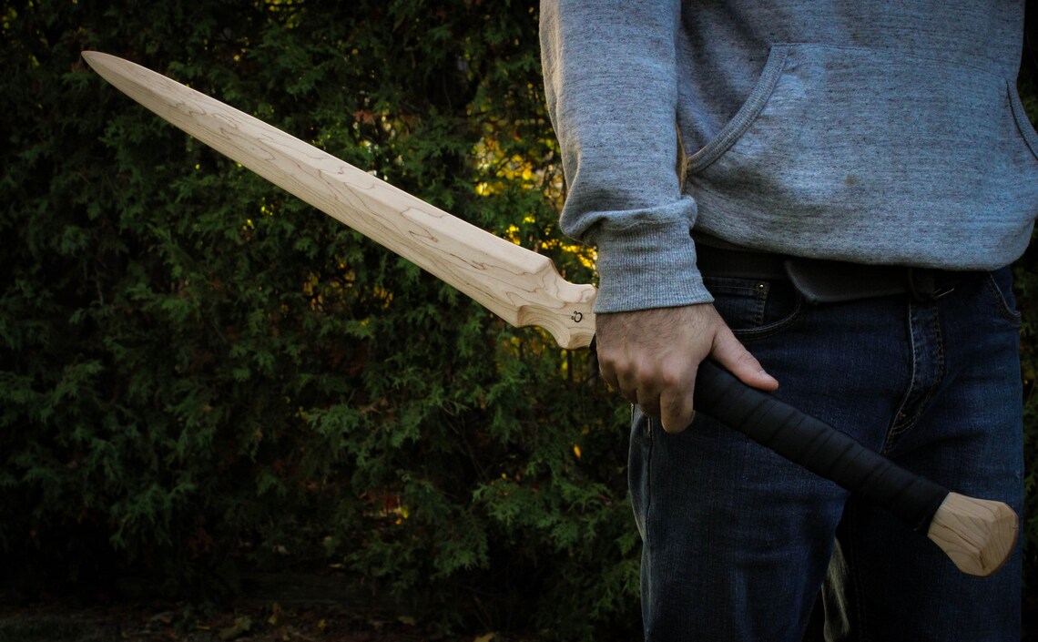 Vanguard MK2.0 Wooden Sword Staff Hybrid Spear Sword Long Etsy