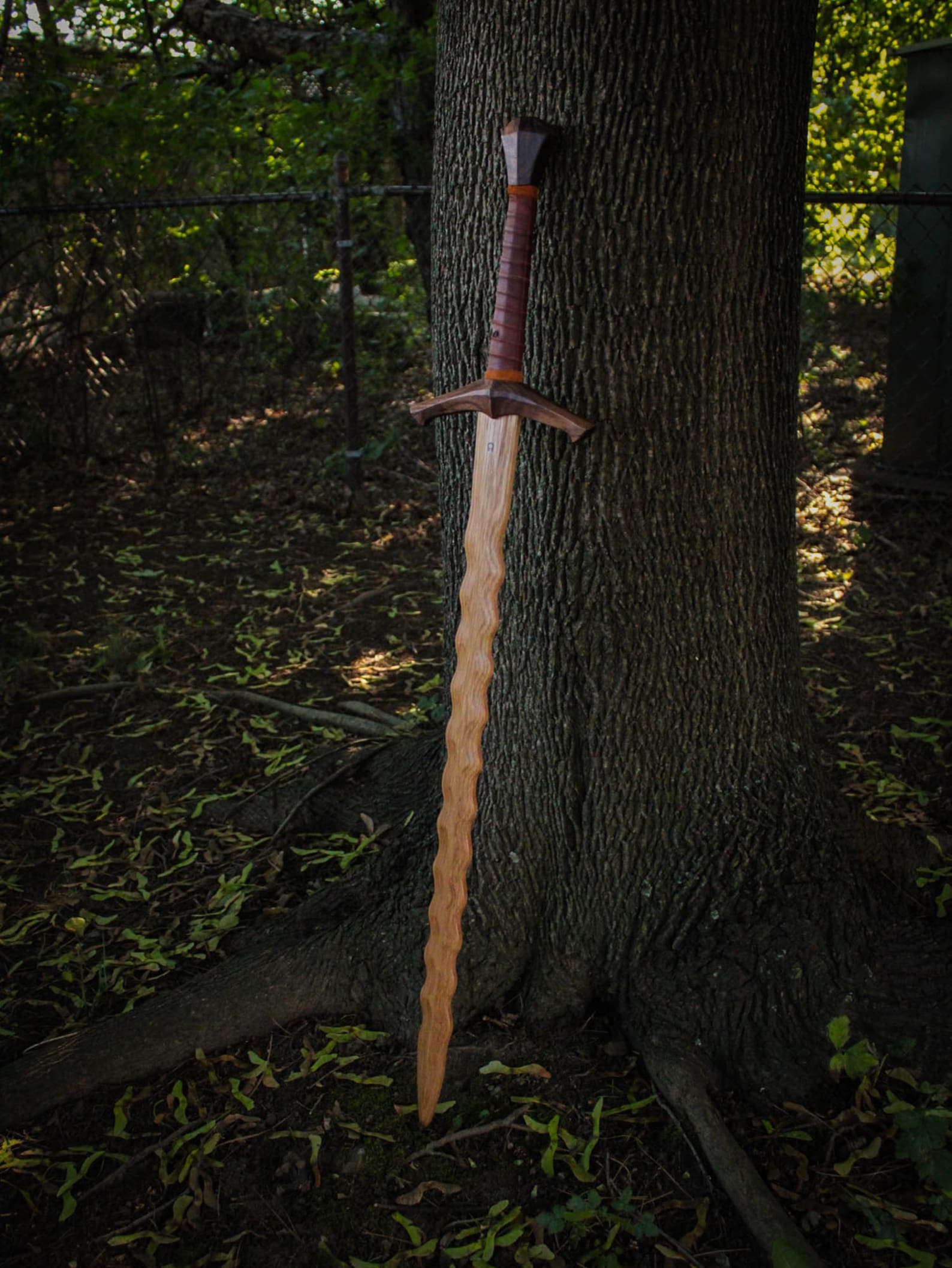 Ignis Flamberge Wooden Training Longsword Wooden Practice Etsy