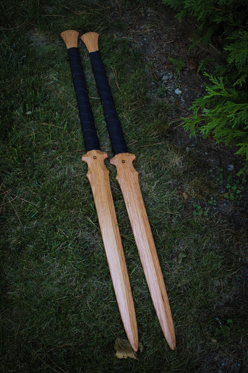 Vanguard Wooden Sword Staff Hybrid Spear Sword Long Grip Etsy