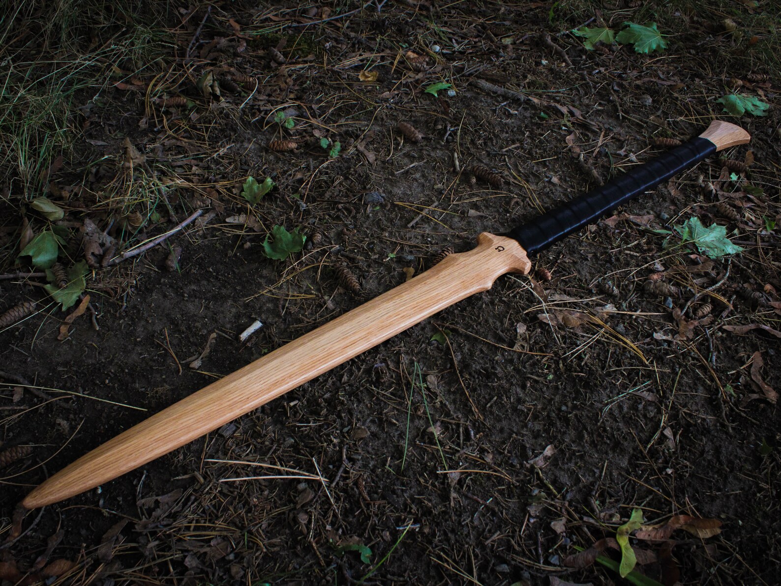 Vanguard Wooden Sword Staff Hybrid Spear Sword Long Grip Etsy