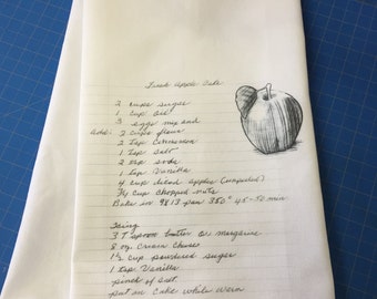 Custom dish towel with family recipe teacher gift Holiday