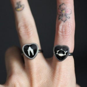Heart Tooth Ring | Oddity Jewelry, Adjustable Stainless Steel