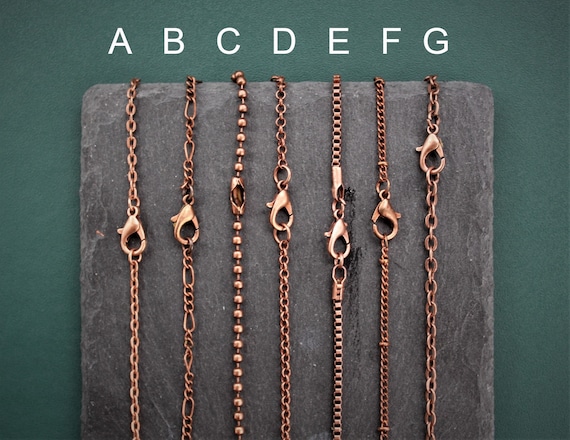 Extra Copper Chain Necklace Finished Antiqued Oxidized Ball Bead