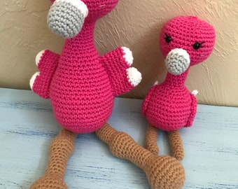 Flamingo - hand crocheted