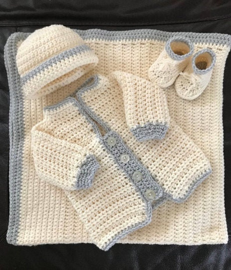 Baby Sweater Hat and Booties - Etsy