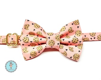 Cookies Katzenfliege Halsband, Rosa Katzenhalsband mit Plastikschließe