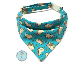 Taco Cat Bandana: Over the Collar with Breakaway Buckle