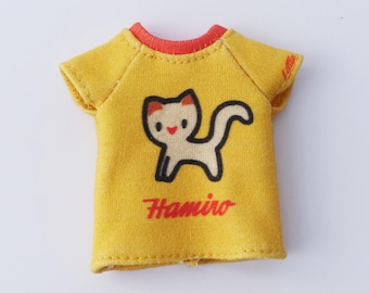 Blythe T-Shirt: Vintage Cat Print, Organic Cotton Jersey