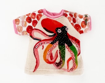 Blythe XL T-shirt, Octopus, 100% organic cotton
