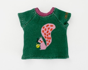 T-shirt for Blythe with Squirrel, 100% organic cotton.