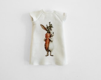 Blythe Doll Dress, romantic, Bunny with carrot