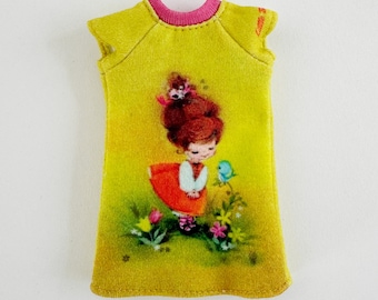 Robe pour poupée Blythe : imprimé fillettes en coton bio