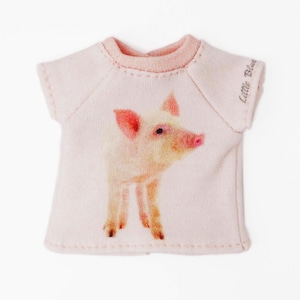 Blythe Doll T-Shirt: Organic Cotton Jersey with Piglet