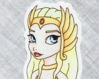 Naklejka winylowa She-Ra: Fanart z kreskówek z lat 80., wodoodporna