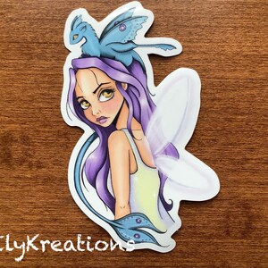 Moth Dragon and Fairy Sticker