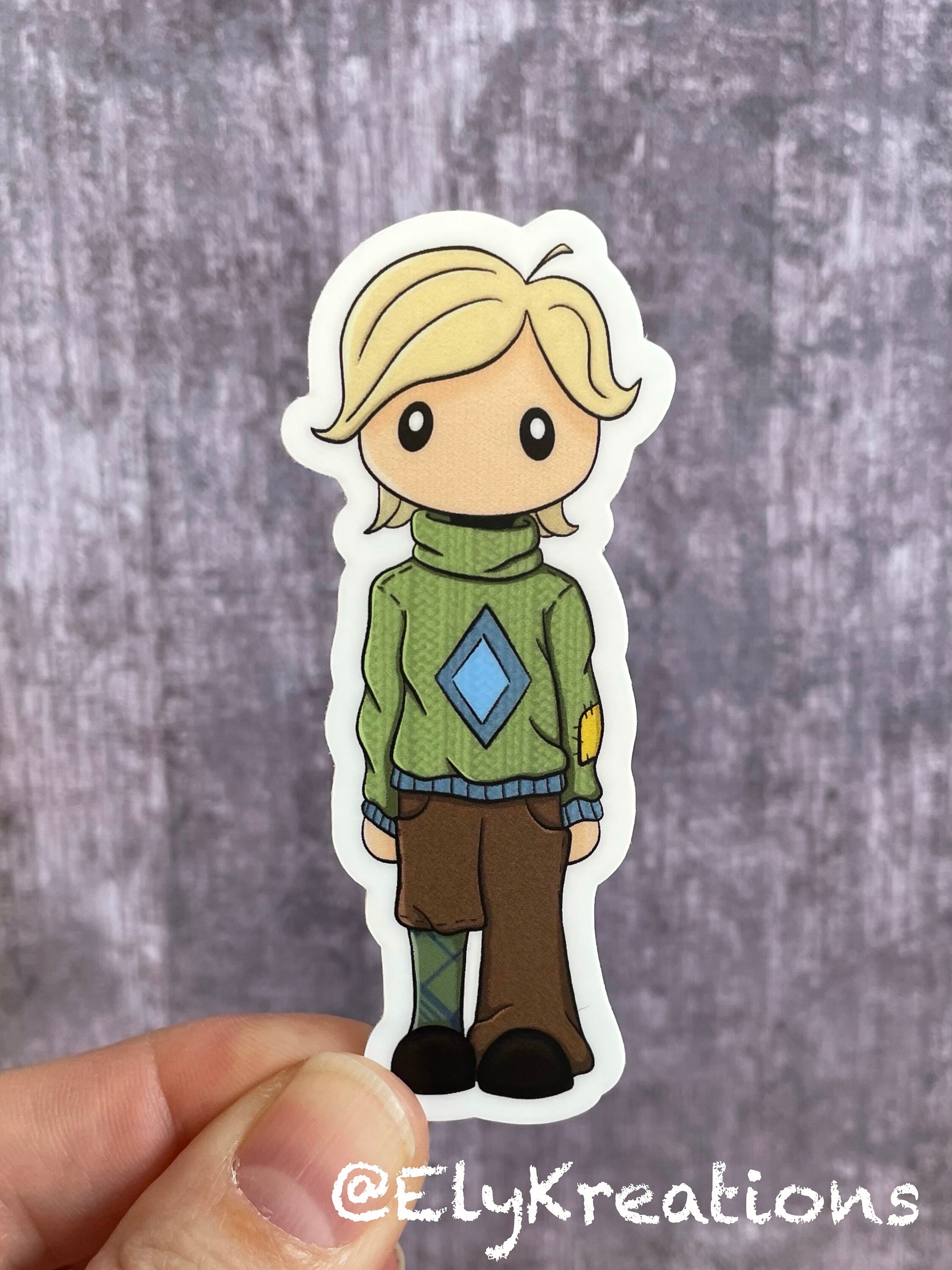 Boy Doll Vinyl Sticker, Waterproof, Cute, Charming, Original Character ...