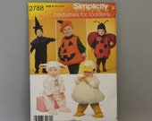 Halloween Costume Pattern - Ladybug-duckling-Rabbit-Witch- Jack O Lantern - Toddler Pattern-Simplicity 2788-Gladstone Cottage